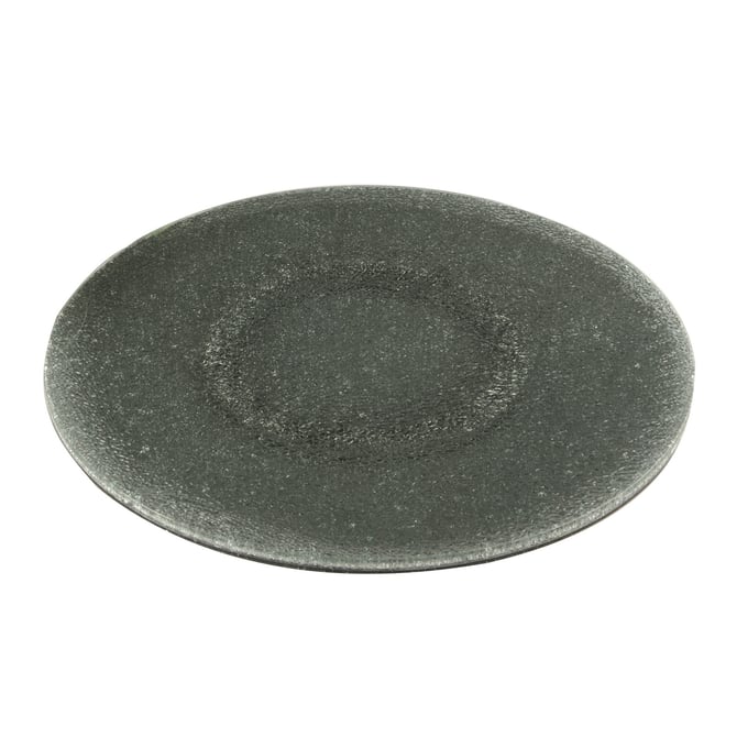 Chintaly Imports Grey Crackled Glass 24 Inch Round Lazy Susan CHF-LAZY-SUSAN-24SG