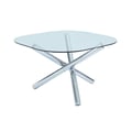 Contemporary Square Round Glass Top Table