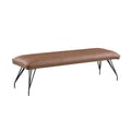 Upholstered Bench w/ Curved Steel Legs