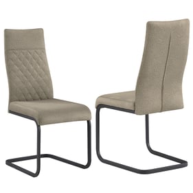 2 Chintaly Imports Lillian Taupe Cantilever Side Chairs