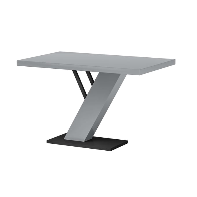 Chintaly Imports Linden Gloss Grey Dining Table Pedestal CHF-LINDEN-DT-M-GRY