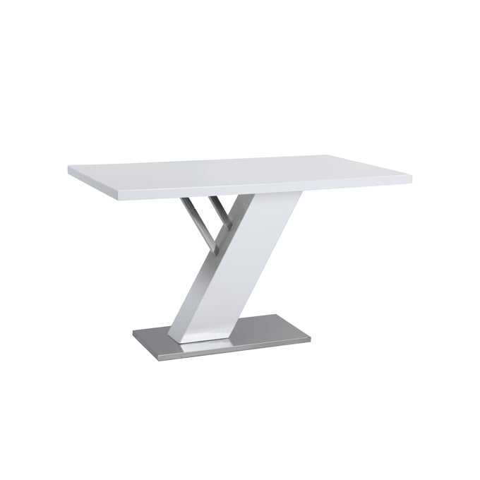 Chintaly Imports Linden Polished Steel Dining Table Base Plate CHF-LINDEN-DT-B