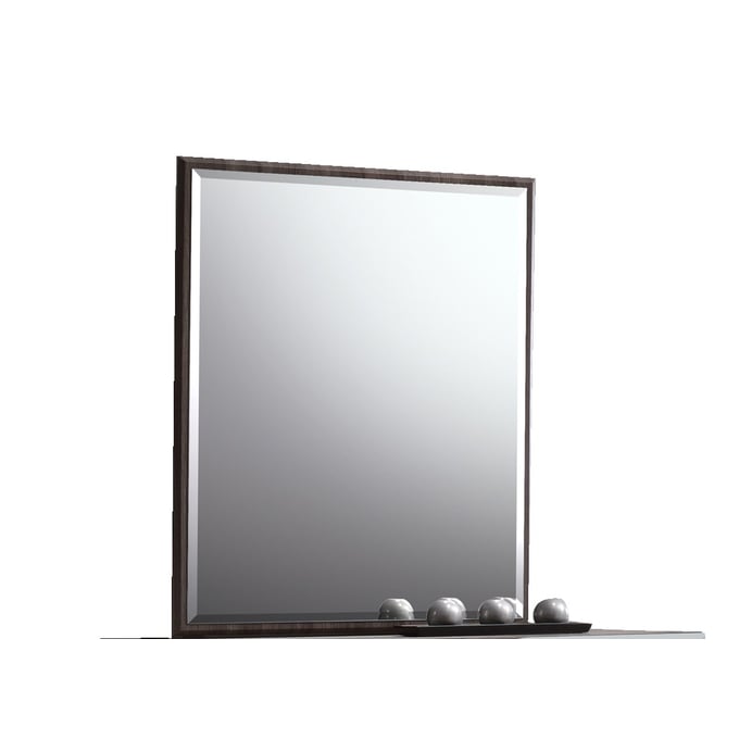 Chintaly Imports London Grey Silver Bevel Edge Mirror CHF-LONDON-MIR