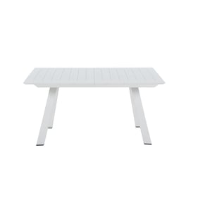 Chintaly Imports Malibu Matte White Outdoor Butterfly Extension Table