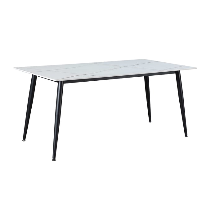 Chintaly Imports Mary Matte White Dining Table CHF-MARY-DT