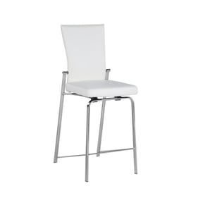 Chintaly Imports Molly White PU Bar Stool