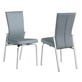 2 Chintaly Imports Molly Grey Brushed Motion Back Side Chairs