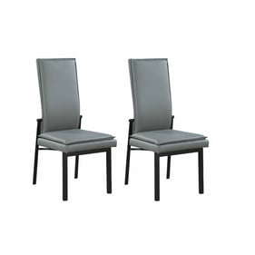 2 Chintaly Imports Monica Grey Motion Back Side Chairs