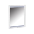 Modern White Laminate Framed Mirror w/ LED Lights