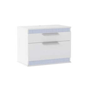 Chintaly Imports Moscow Gloss White 2 Drawer Night Stand