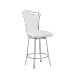 Chintaly Imports Nadia White Swivel Counter Stool