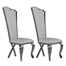 2 Chintaly Imports Nadia Grey Tall Back Side Chairs