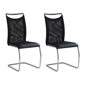 2 Chintaly Imports Nadine Black Side Chairs