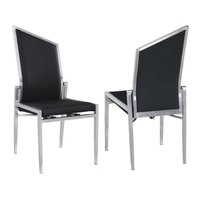 2 Chintaly Imports Nala Black Motion Back Side Chairs