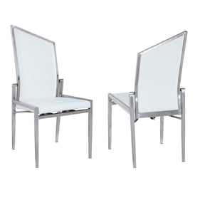 2 Chintaly Imports Nala White Motion Back Side Chairs