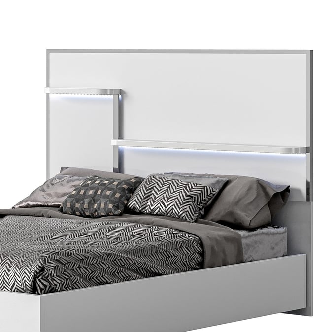 Chintaly Imports Oslo Gloss White Headboards CHF-OSLO-BED-HB-V