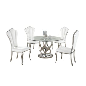 Chintaly Imports Raegan White 5pc Dining Room Set