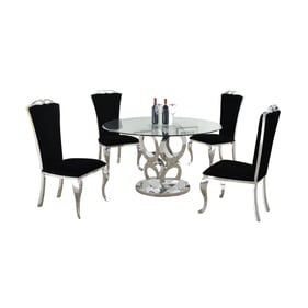 Chintaly Imports Raegan Black 5pc Dining Room Set