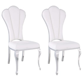 2 Chintaly Imports Raegan White Side Chairs