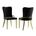 Contemporary Side Chair w/ Golden Legs - 2 per box