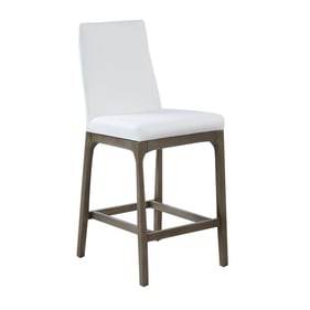 Chintaly Imports Rosario White Grey Counter Stool