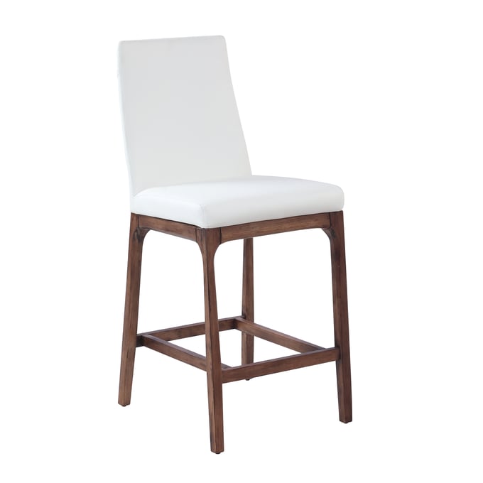 Chintaly Imports Rosario White Walnut Counter Stool CHF-ROSARIO-CS-WAL-WHT