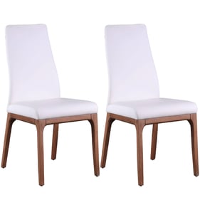 2 Chintaly Imports Rosario White Upholstered Dining Side Chairs