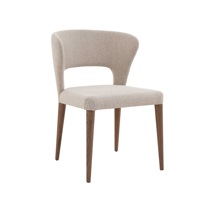 2 Chintaly Imports Rose Taupe Side Chairs CHF-ROSE-SC-WAL-TPE