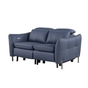 Chintaly Imports Sacramento Blue Reclining Loveseat