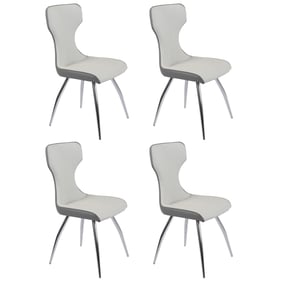 4 Chintaly Imports Sandra Grey Side Chairs