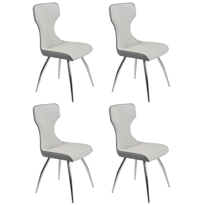 4 Chintaly Imports Sandra Grey Side Chairs CHF-SANDRA-SC-GRY