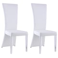 Contemporary High-Back Side Chair w/ Acrylic Legs - 2 per box