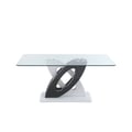 Modern Glass Top Dining Table