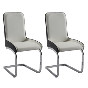 2 Chintaly Imports Stella Grey White Brewer Chairs