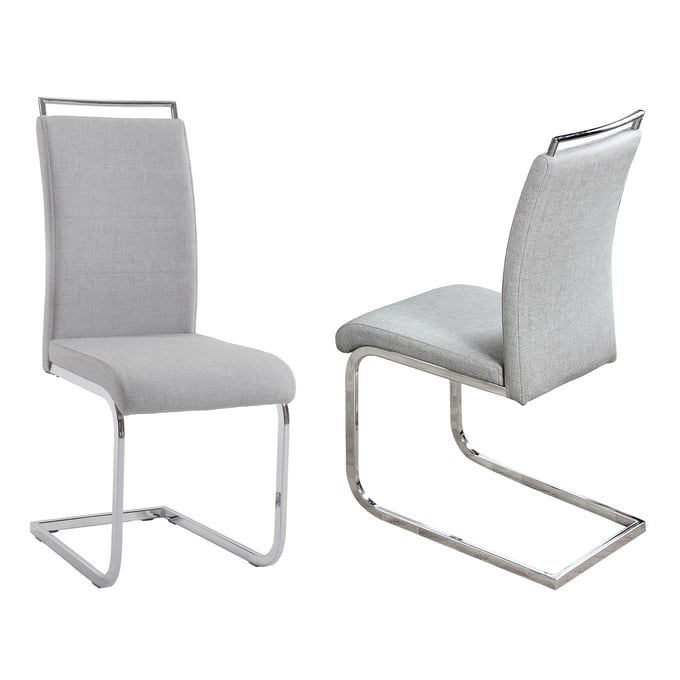 4 Chintaly Imports Sunny Grey Side Chairs CHF-SUNNY-SC-GRY