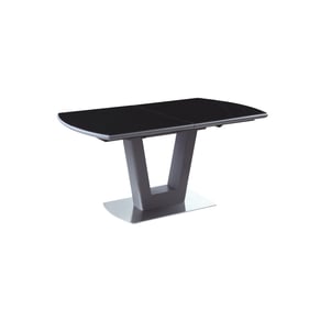 Chintaly Imports Suri Matte Grey Black Dining Table