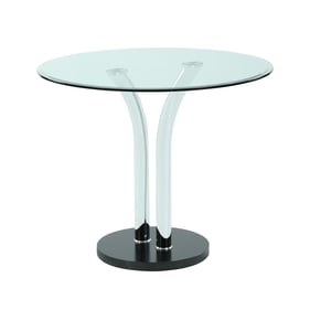 Chintaly Imports Clear Glass Top Bistro Table