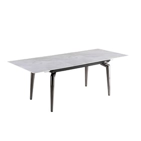 Chintaly Imports Tabatha Gloss Grey Extension Dining Table