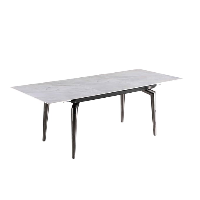 Chintaly Imports Tabatha Gloss Grey Extension Dining Table CHF-TABATHA-DT