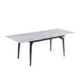 Marbleized Sintered Stone Top Table w/ Pop-up Extension