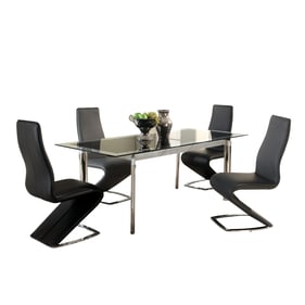 Chintaly Imports Tara Black 5pc Dining Room Set