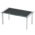 Modern Extendable Black Glass Dining Table