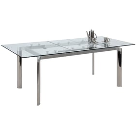 Chintaly Imports Tara Clear Extendable Dining Table