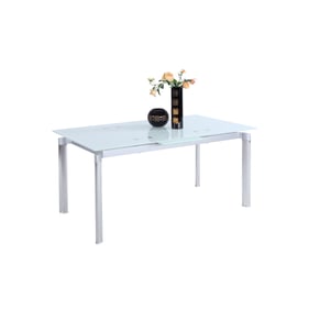 Chintaly Imports Tara White Extendable Dining Table