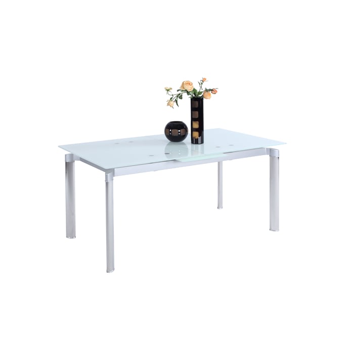 Chintaly Imports Tara White Extendable Dining Table CHF-TARA-DT-WHT