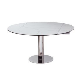 Chintaly Imports Taylor Jazz White Motion Extendable Top Dining Table