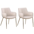 Club Style Arm Chair w/ Golden Legs - 2 Per Box