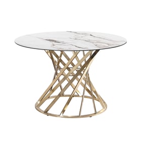 Chintaly Imports Tracy Matte White Round Dining Table