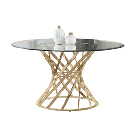 Chintaly Imports Tracy Clear Gold 48 Inch Dining Table