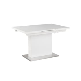 Chintaly Imports Vanessa Clear Gloss White Dining Table